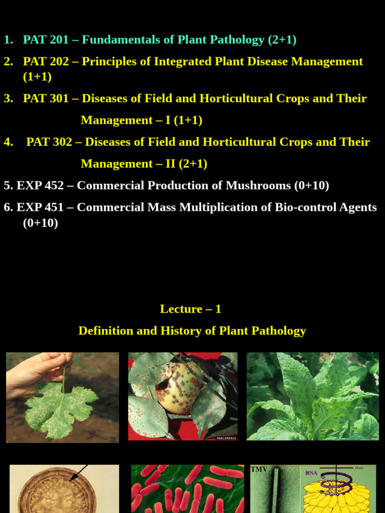Overview of Plant Pathology History | PDF | Fungus | Virology