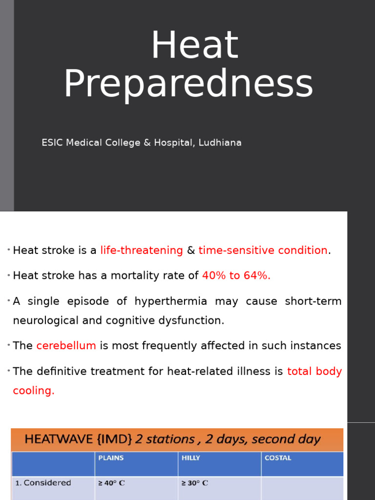 Heat Stroke Management and Cooling Techniques | PDF | Hyperthermia ...