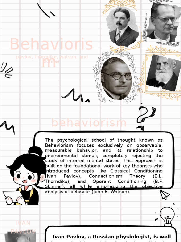 Behaviorism Pavlov Thorndike Watson and Skinner Estember and Fabrigas ...
