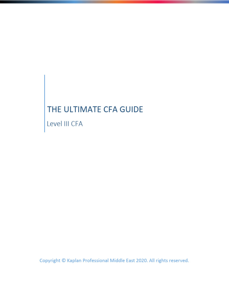 Ultimate Guide to CFA Level III Exam | PDF | Investment Management ...
