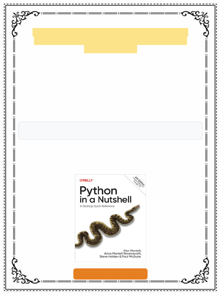 Python in a Nutshell, 4th Edition Alex Martelli ebook full pdf access ...