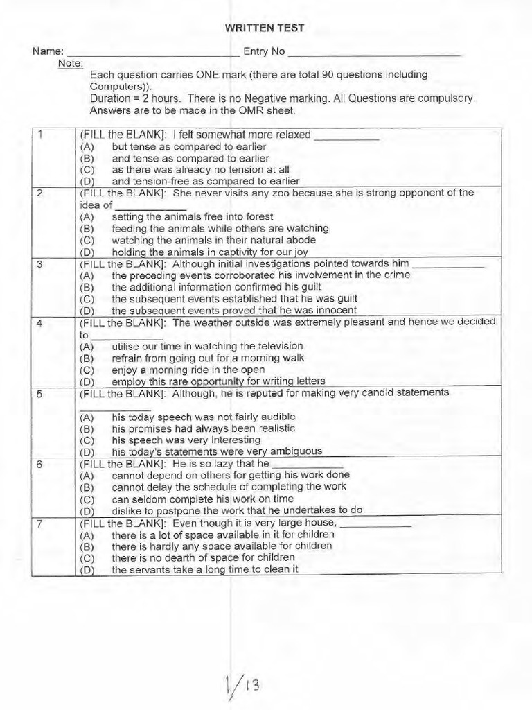 Question Paper (12-17) Compressed2rfrt 0 | PDF