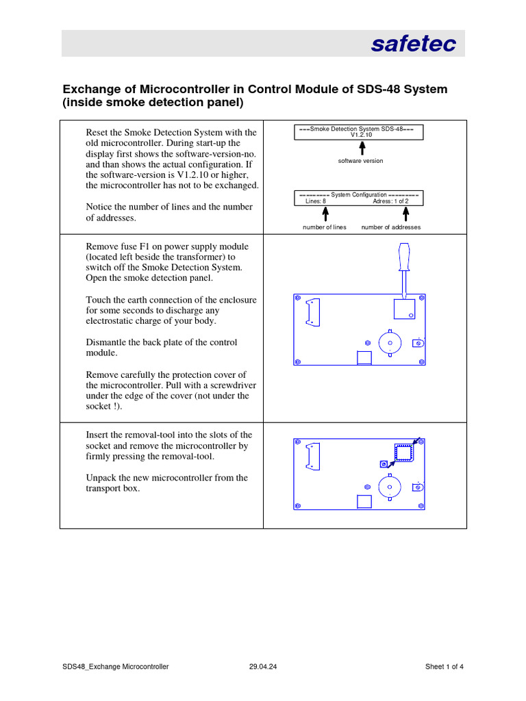 SDS-48 Microcontroller Replacement Guide | PDF | Computer Architecture ...