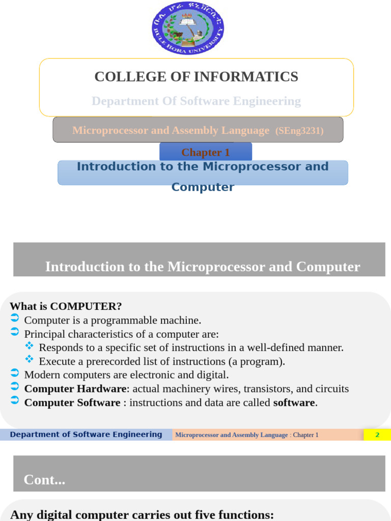 Introduction to Microprocessors and Computers | PDF | Central ...