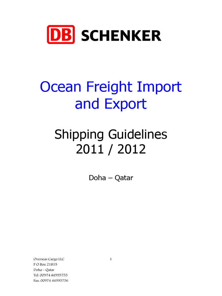 Ocean Freight Shipping Guidelines Qatar | PDF | Cargo | Customs