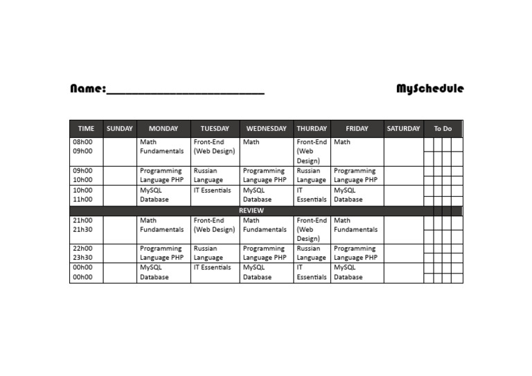 Schedule | PDF