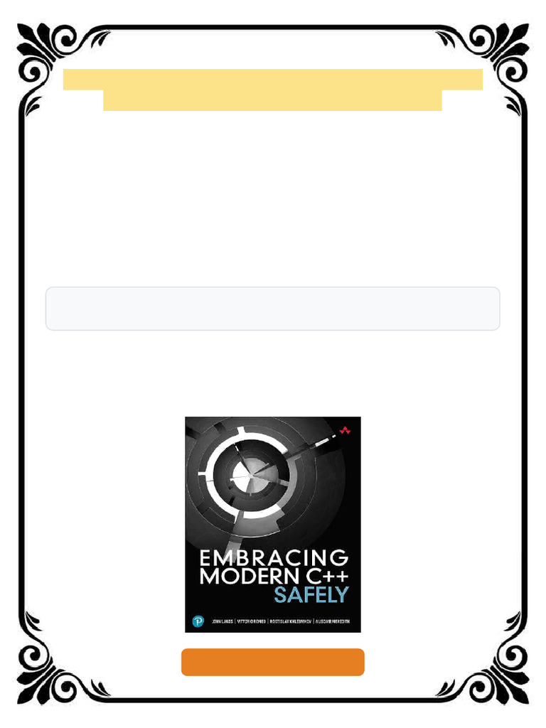 Embracing Modern C Safely 1st Edition Lakos Ebook HD Text Edition | PDF ...