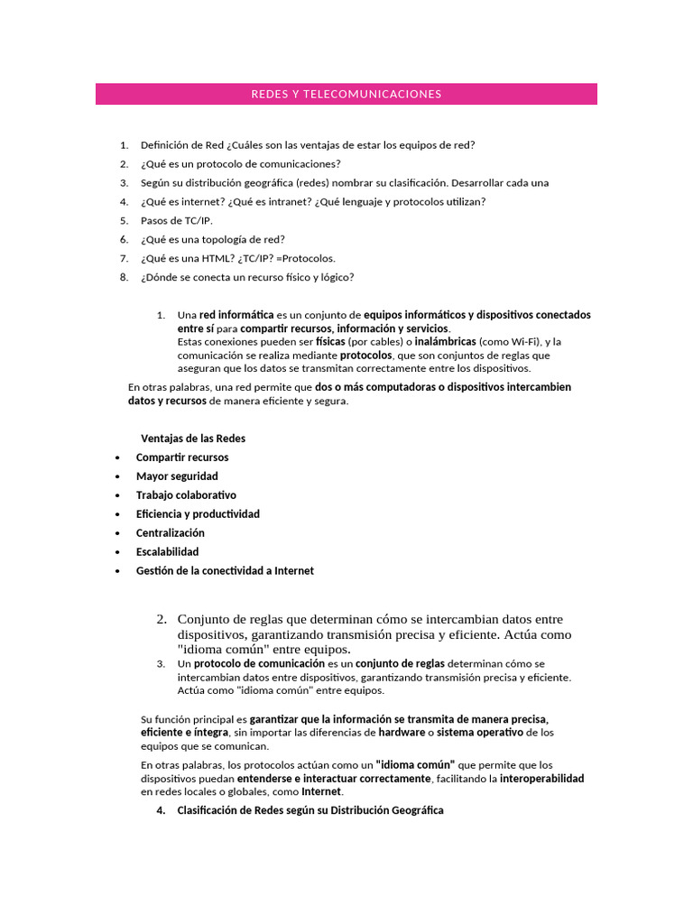 Fundamentos de Redes y Protocolos de Comunicación | PDF | Red de ...
