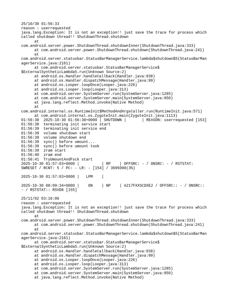 Android Shutdown Process Logs | PDF | Embedded Linux Distributions ...