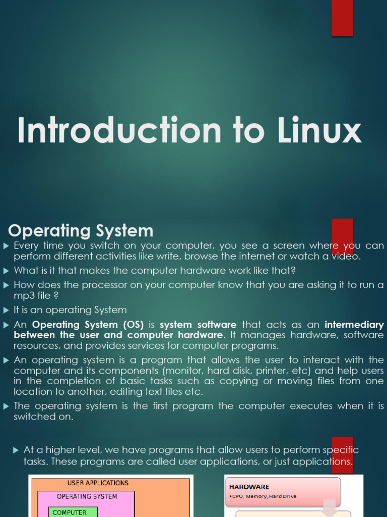 Introduction to Linux Operating System | PDF | Operating System | Linux