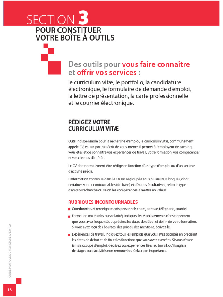 Guide pratique pour rédiger un CV efficace | PDF | Informatique