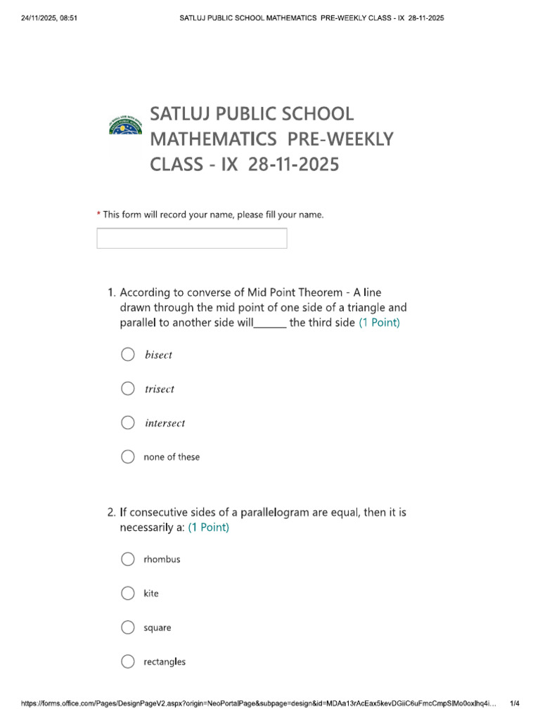 Maths Pweekly Class 9 | PDF