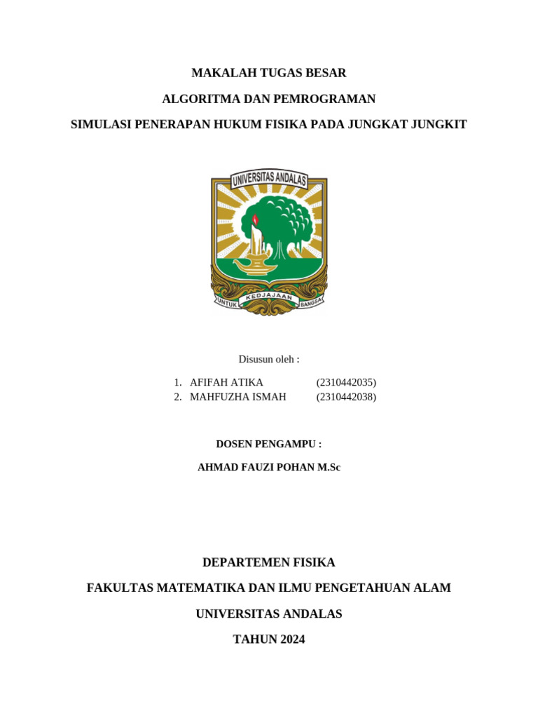Simulasi Hukum Fisika Jungkat Jungkit | PDF