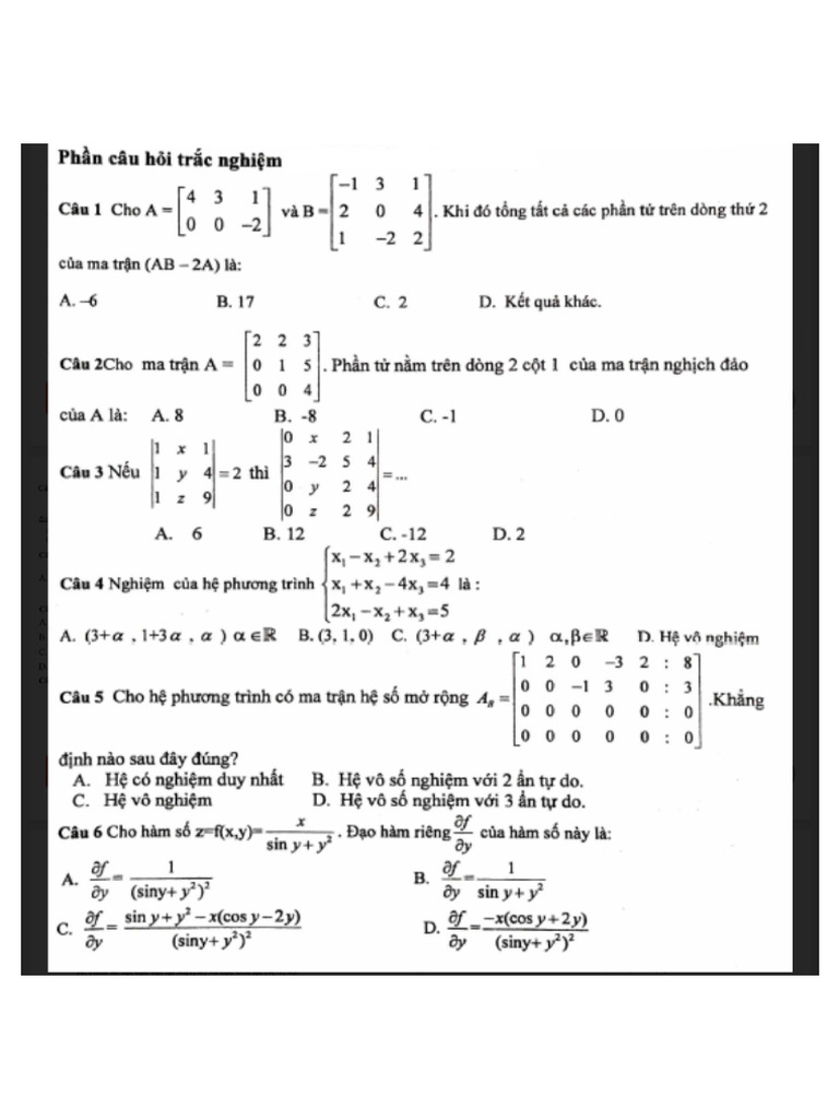 Toán B2 | PDF