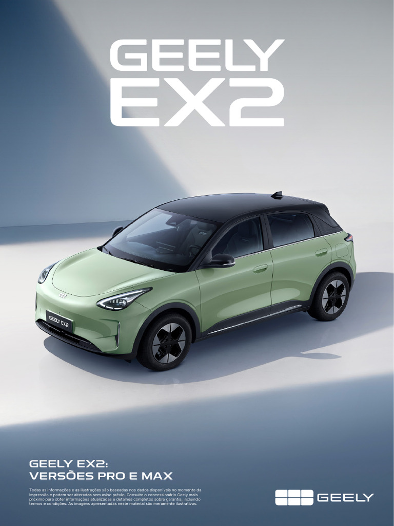 Especificações do Geely EX2 Pro e Max | PDF | Freio | Veículos terrestres