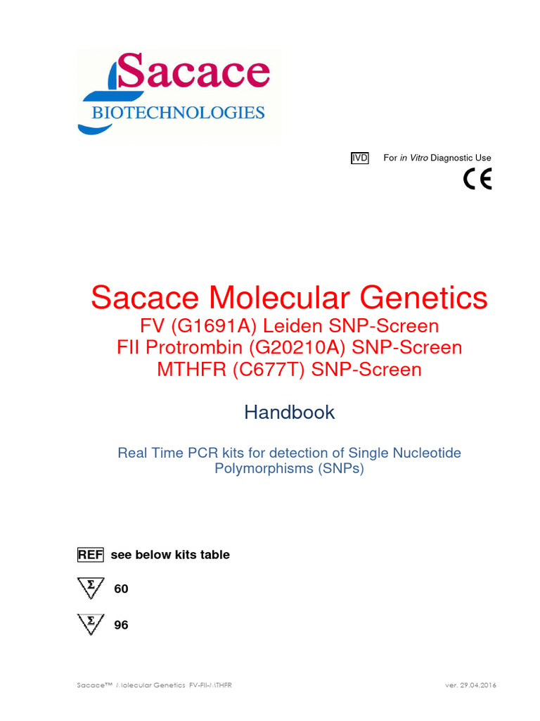 SNP Detection Kits for Genetic Testing | PDF | Single Nucleotide ...
