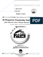 Traverso, C. y Castro Paredes, L. (1997) El Proyecto Curricular Institucional ¿cómo generarlo desde el Proyecto Educativo Institucional Documento 4.
