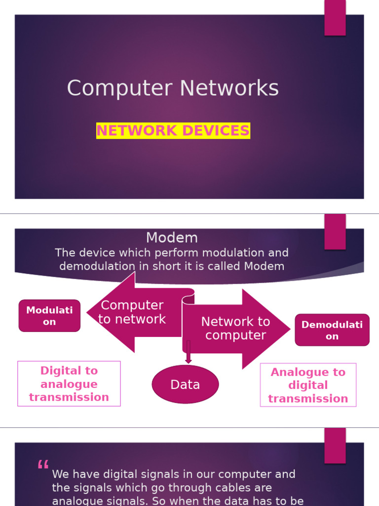 Overview of Computer Network Devices | PDF | Computer Network | Network ...