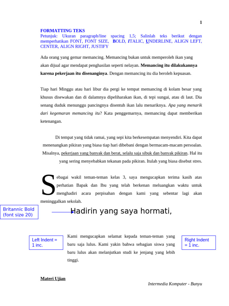 Panduan Format Teks dan Dokumen | PDF