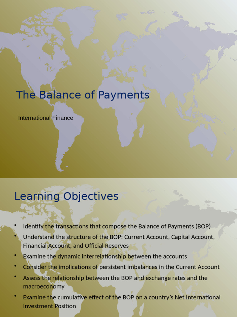 Understanding the Balance of Payments | PDF | Capital Account | Special ...