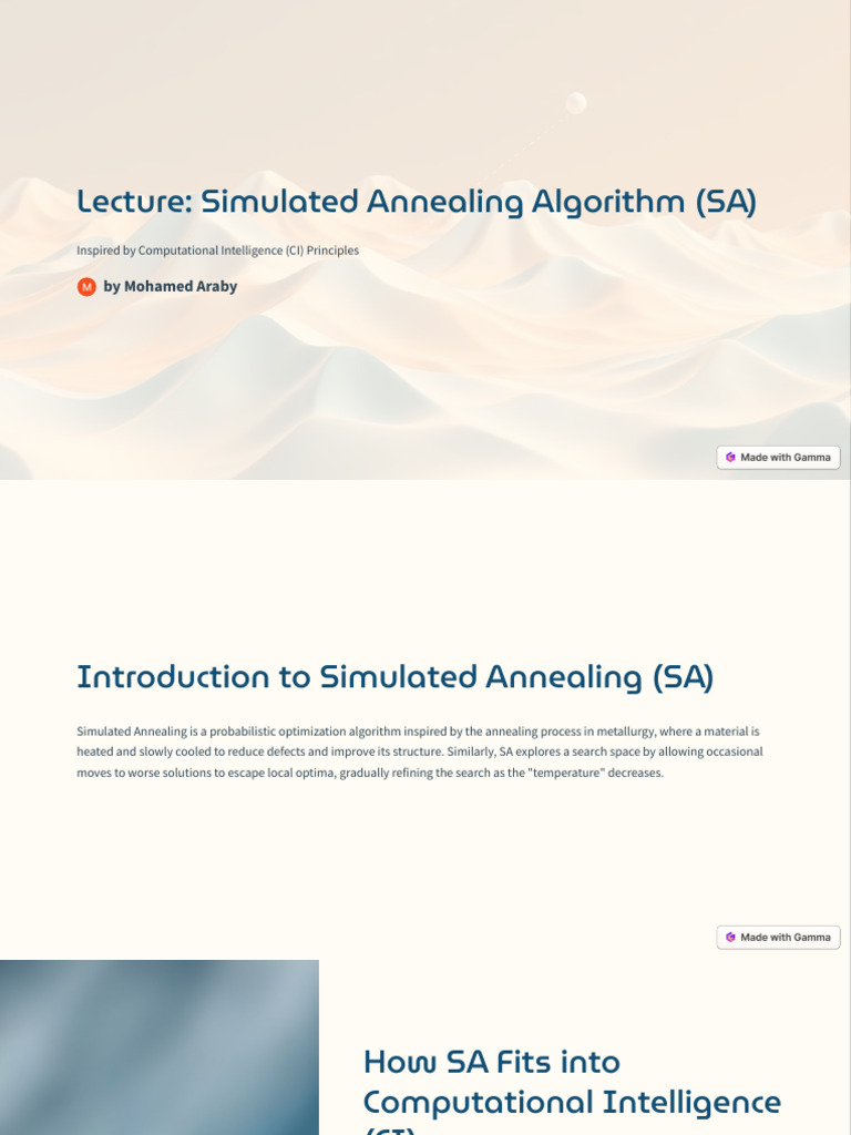 Simulated Annealing Algorithm Overview | PDF | Mathematical ...