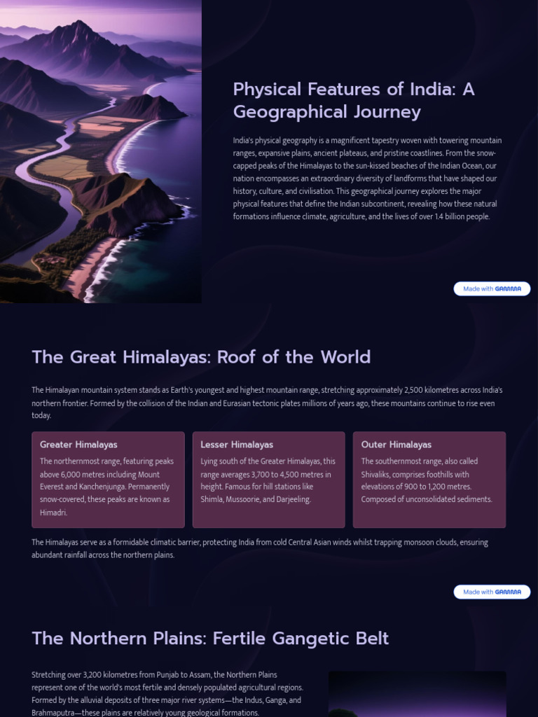 India's Diverse Physical Geography | PDF | Himalayas | Monsoon