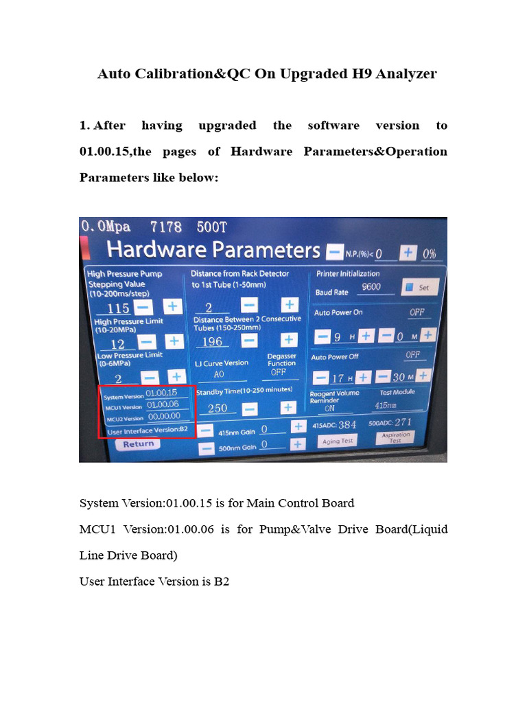 H9 Analyzer Auto Calibration & QC Guide | PDF