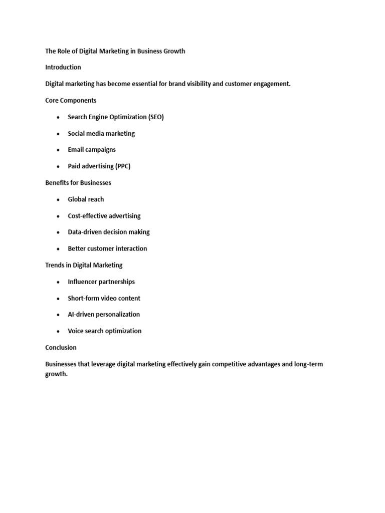 Digital Marketing for Business Growth | PDF