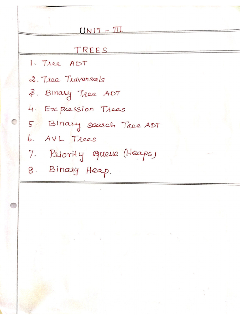 3rd Unit Trees | PDF