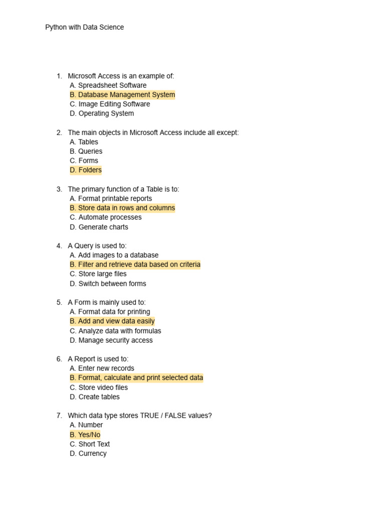 Microsoft Access Basics for Data Management | PDF | Table (Database ...