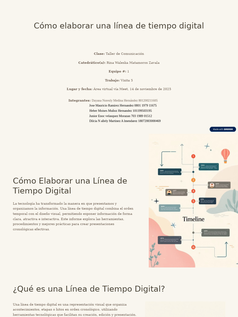 Cómo Crear una Línea de Tiempo Digital | PDF | Diseño | Creatividad