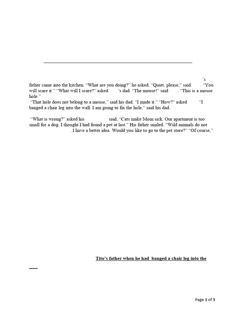 Class 3 Answer Key to Eng Act Sheet 26 | PDF
