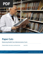 Download Paper Cuts Reducing Health Care Administrative Costs by Center for American Progress SN96343761 doc pdf