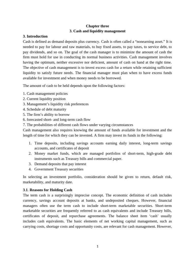 Chapter Three Edited - Copy-1 | PDF | Market Liquidity | Banks