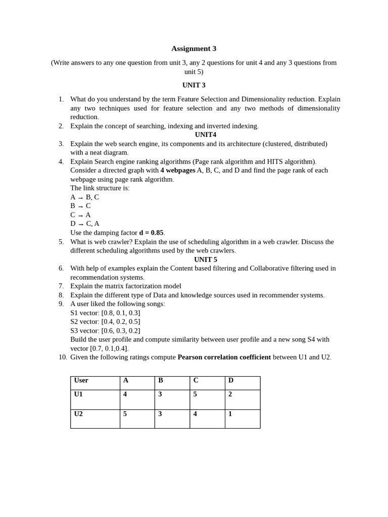 SEO Assignment: Feature Selection & Search Engines | PDF