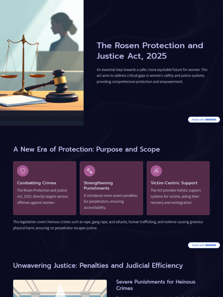 Rosen Protection and Justice Act 2025 | PDF | Crimes | Crime & Violence