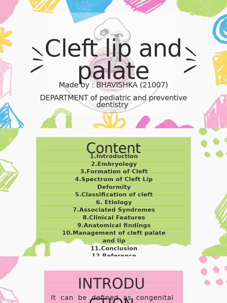 Cleft Lip and Palate Overview | PDF | Human Tooth | Human Nose