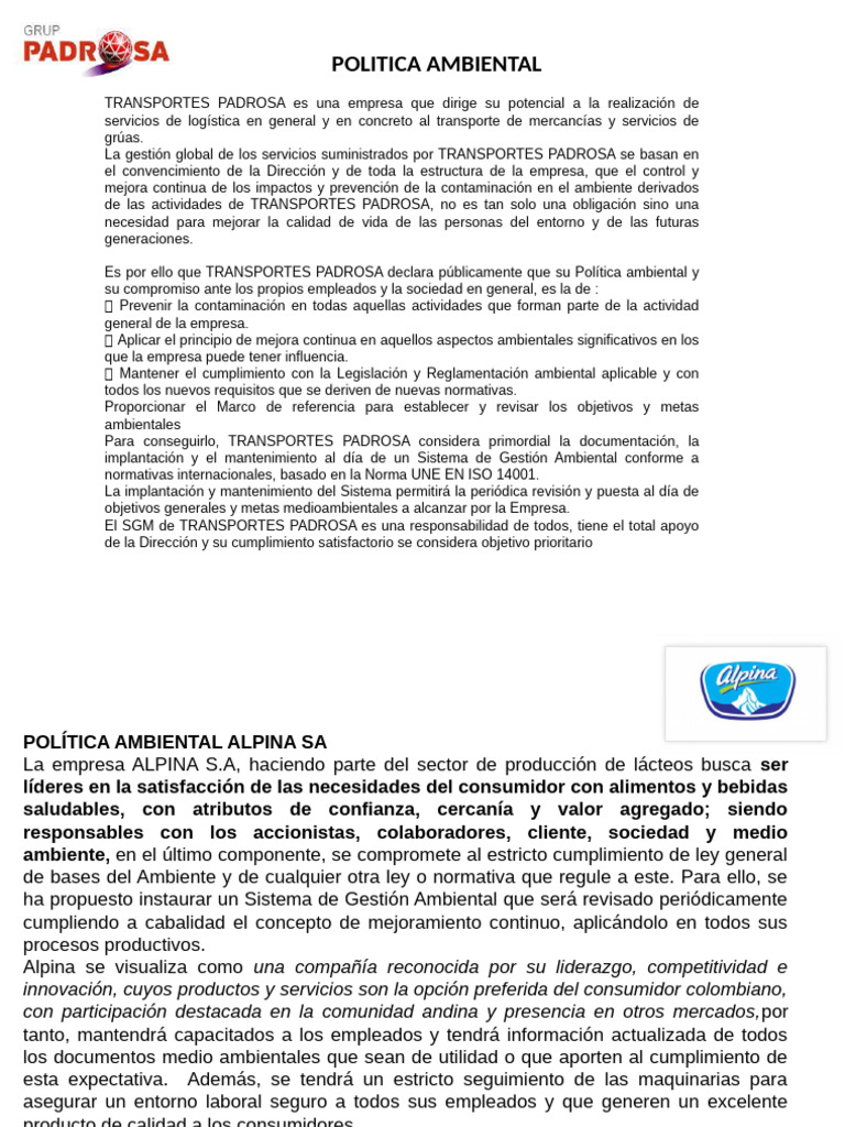 Politicas Ambientales | PDF | Política de medio ambiente | Sustentabilidad