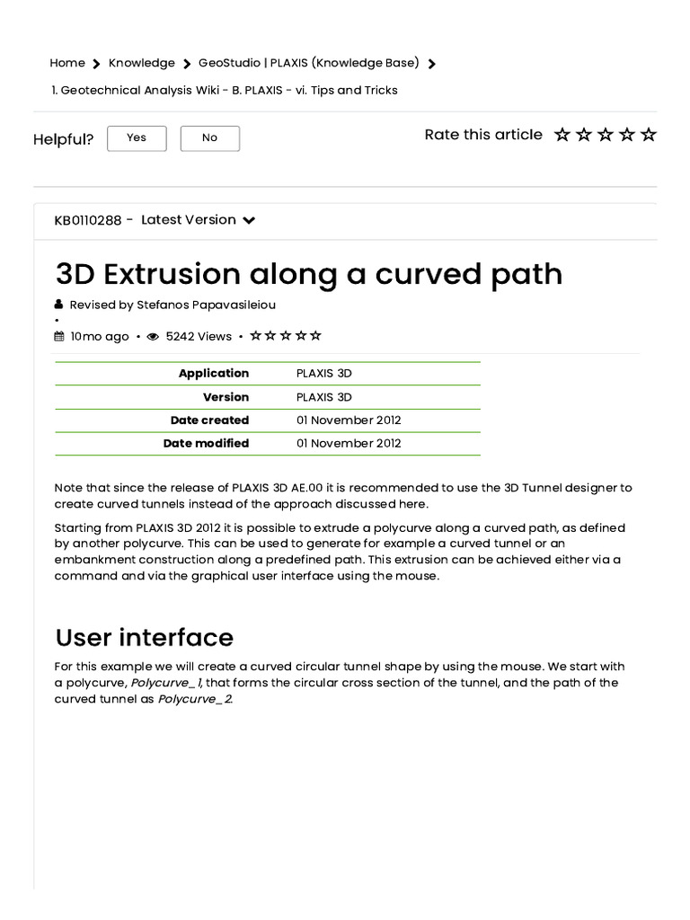 3D Extrusion Along a Curved Path | PDF