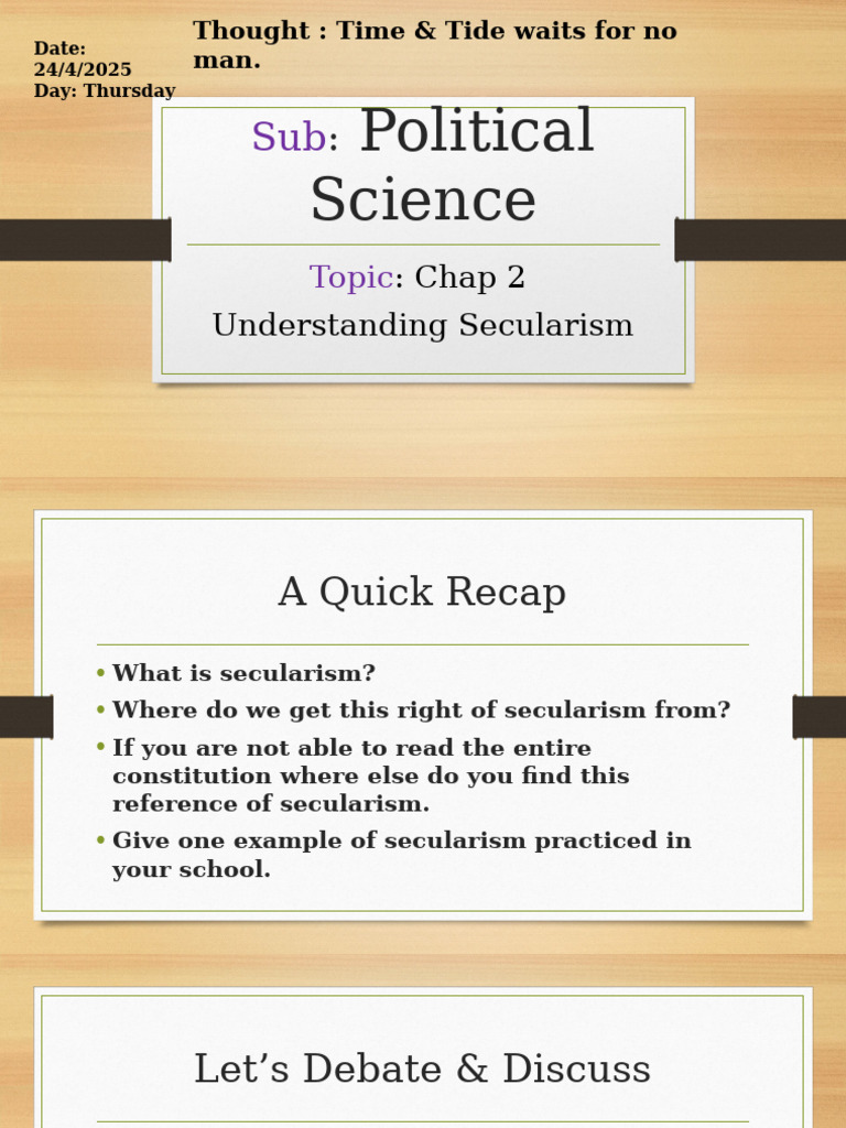 Understanding Secularism LP 2 Discussion | PDF
