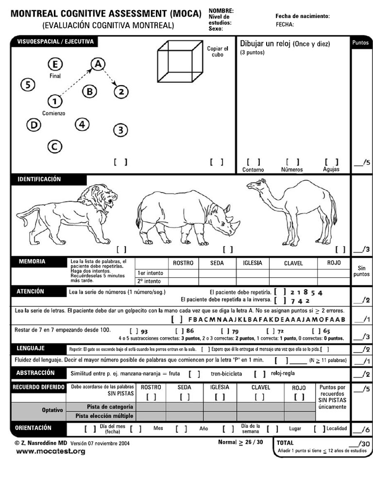 Test Moca | PDF