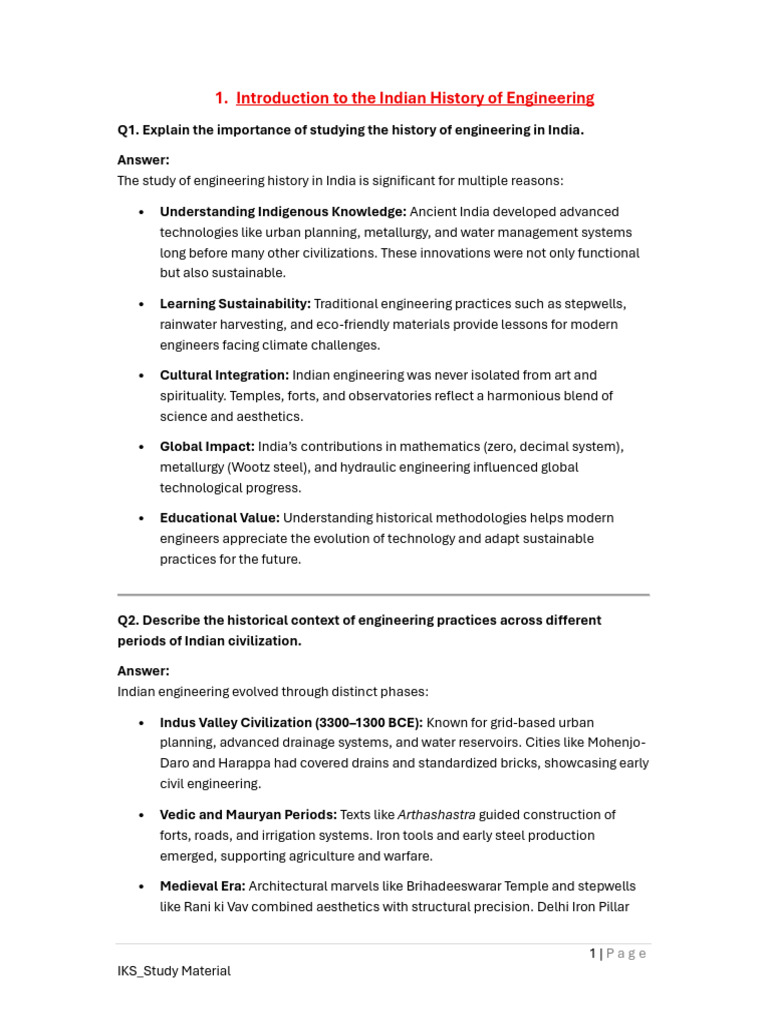 Indian Engineering History Overview | PDF | Engineering | Climate ...