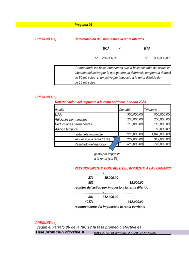 Cálculo de Impuesto a la Renta 2023 | PDF