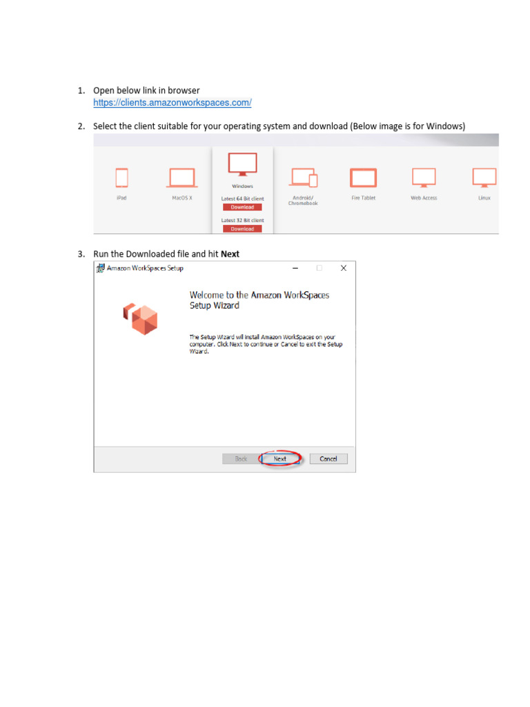 Install Amazon Workspaces Guide | PDF