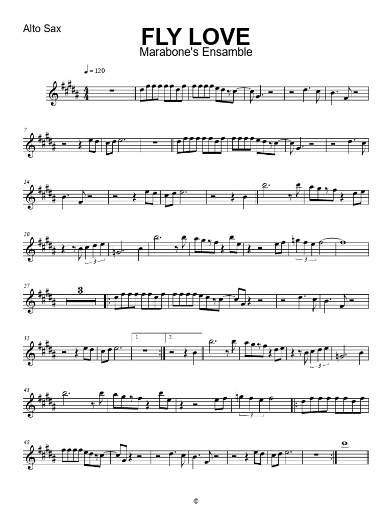 Fly Love - Alto Sax | PDF