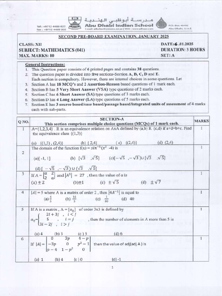 Mathematics'25 (3 Yrs) | PDF