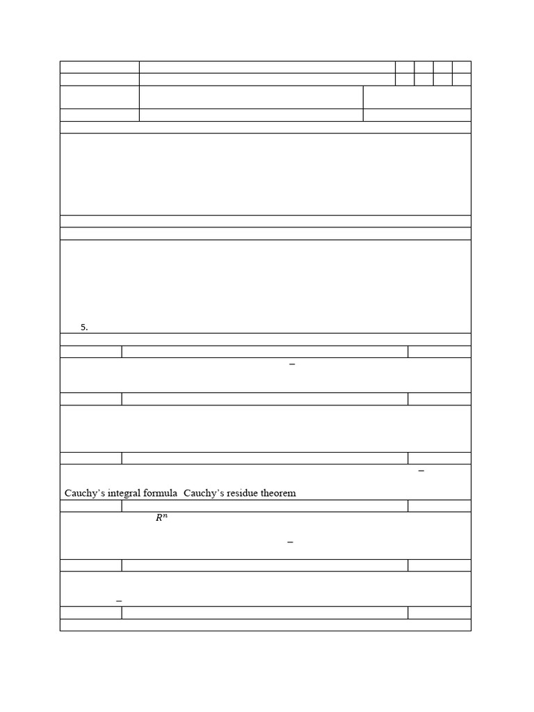 Complex Variables & Linear Algebra Course | PDF | Integral | Function ...