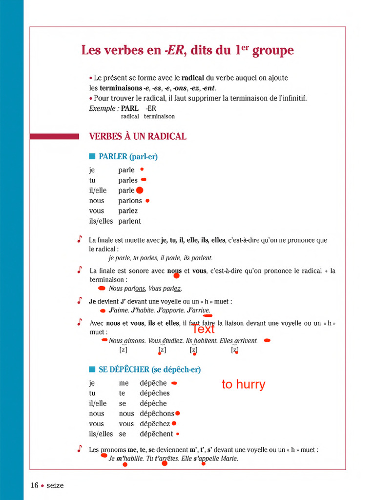 Conjugaison des verbes en -ER au présent | PDF | Relations syntaxiques ...