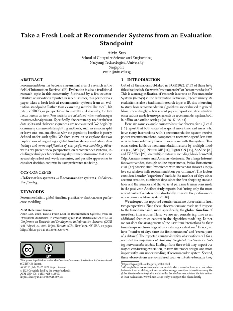 Evaluating Recommender Systems Effectively | PDF | Cognition ...