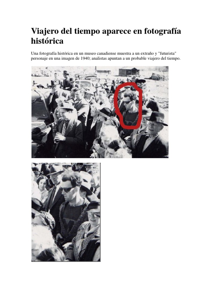 Viajero del tiempo en foto de 1940 | PDF | Science | Ciencia y Tecnología, image size:768x1024